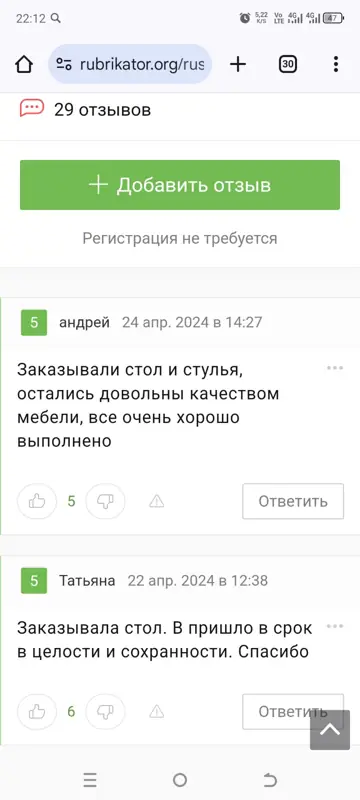 Отзывы · Рубрикатор